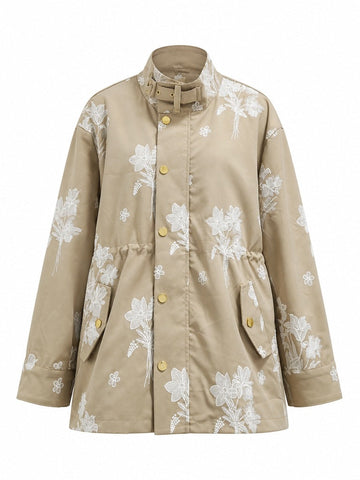 Wanderlust Embroidered Trench Coat