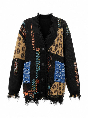Audacious Distressed Knit Cardigan