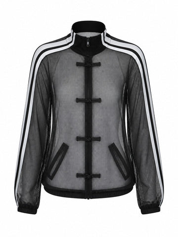 Audacious Mesh Striped Jacket