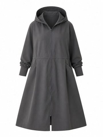Grounded Hooded Oversized Trench