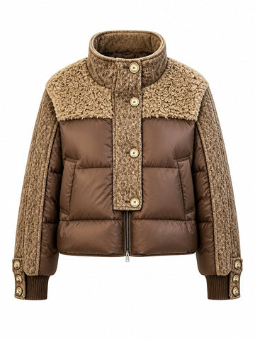 Resilient Patchwork Faux Fur Coat