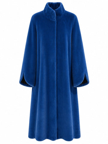 Limitless Blue Faux Fur Coat