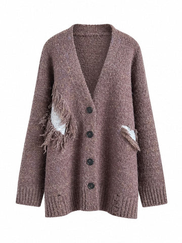 Adventurous Distressed Knit Cardigan