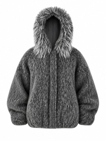 Grounded Oversized Faux Fur Coat