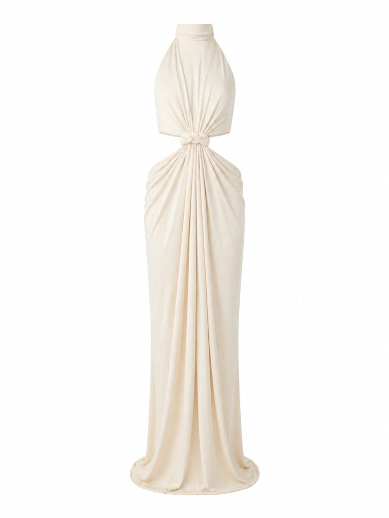 Radiant Knot Cutout Maxi Dress