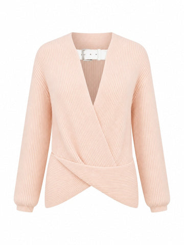 Grounded Buckle Twisted Sweater