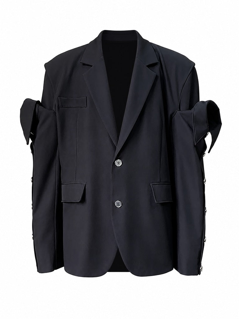 Audacious Detachable Sleeve Oversized Blazer