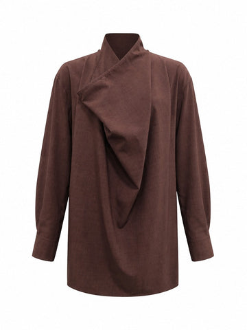 Grounded Draped Loose Blouse
