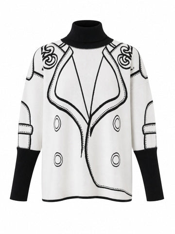 Audacious Printed Knitted Pullover