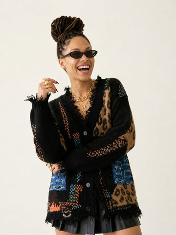 Audacious Distressed Knit Cardigan