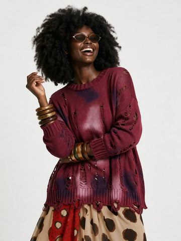 Untamed Ripped Knit Pullover