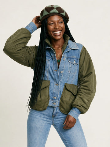 Audacious Denim Patchwork Jacket