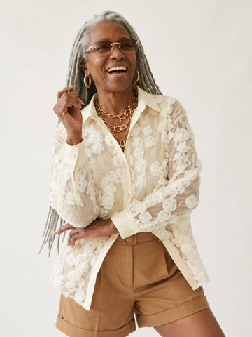 Ethereal Floral Embroidered Blouse
