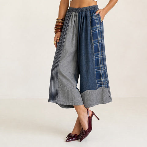 Maverick Patchwork Wide Leg Jeans