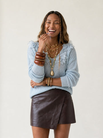 Ethereal Floral Knit Pullover