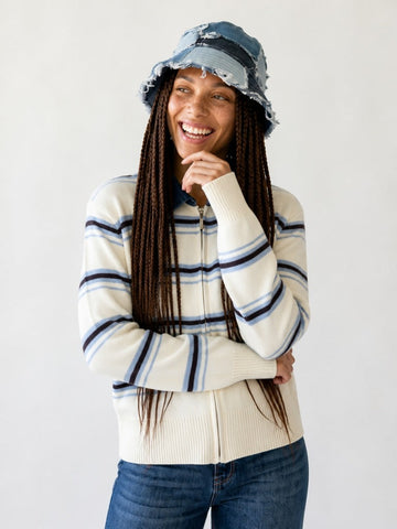 Free Spirit Striped Knit Cardigan