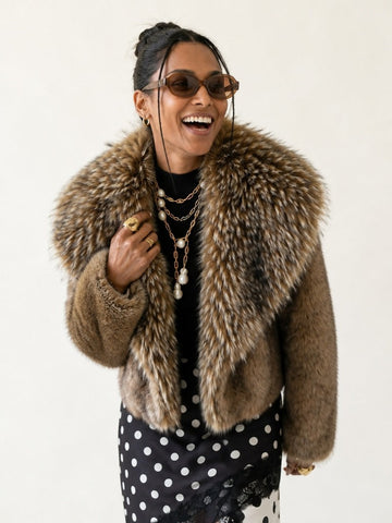 Majestic Faux Fur Coat