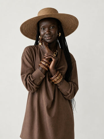 Grounded Draped Loose Blouse