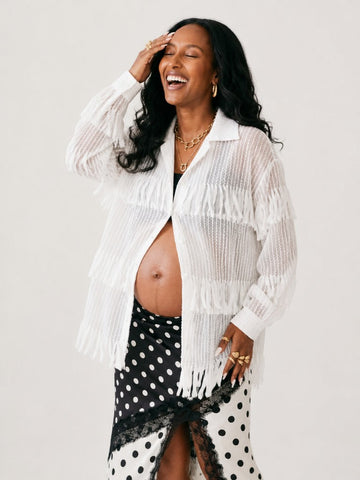 Free Spirit Fringed Sheer Blouse