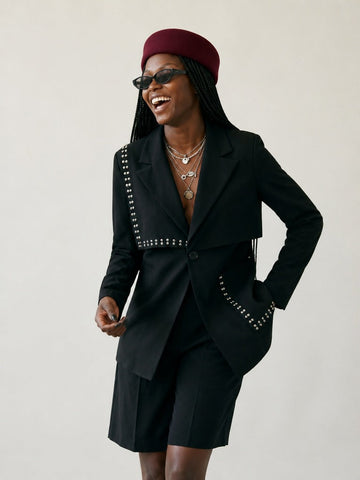 Audacious Rivet Irregular Jacket