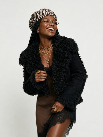 Fierce Faux Fur Cropped Jacket