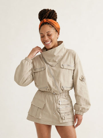 Audacious Utility Crop Two-Piece Set