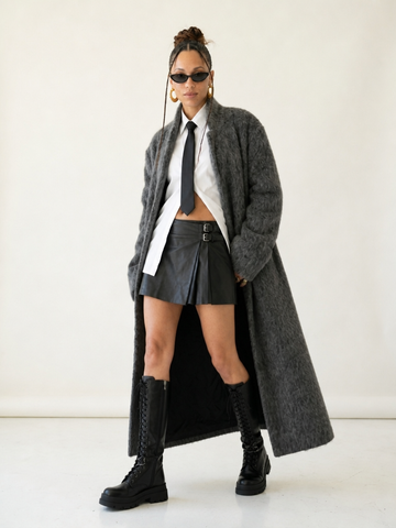 Grounded Oversized Wool Maxi Coat
