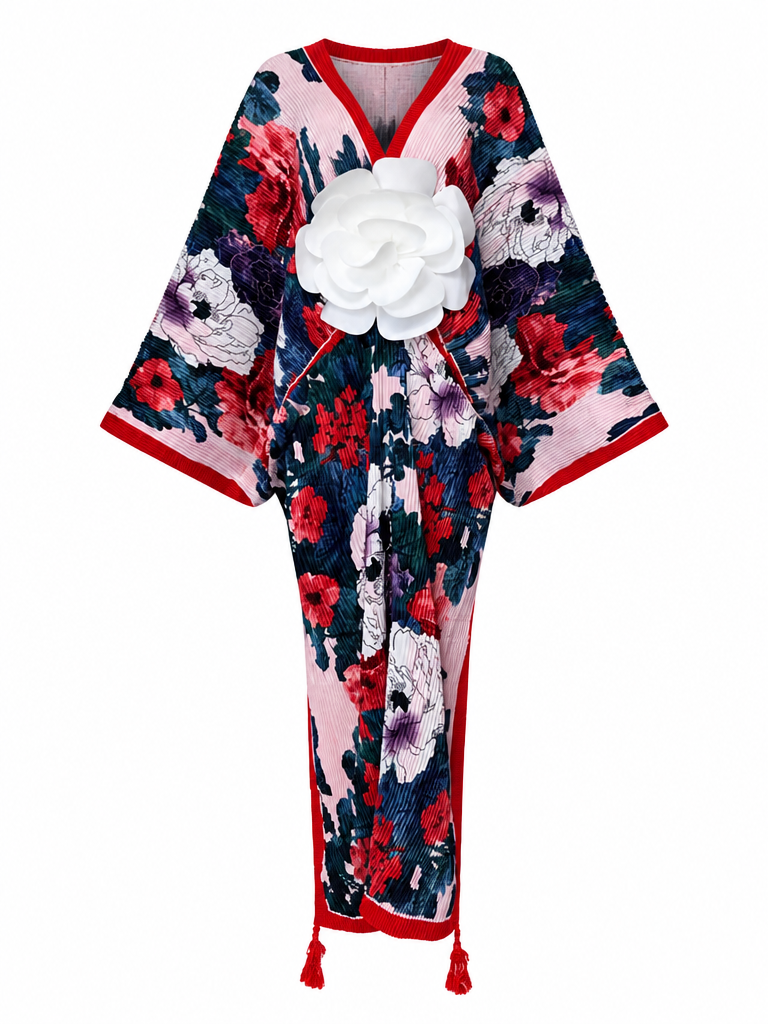 Wanderlust Pleated Boho Kaftan