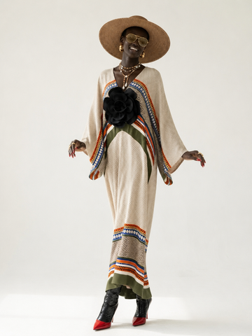 Wanderlust Pleated Boho Kaftan