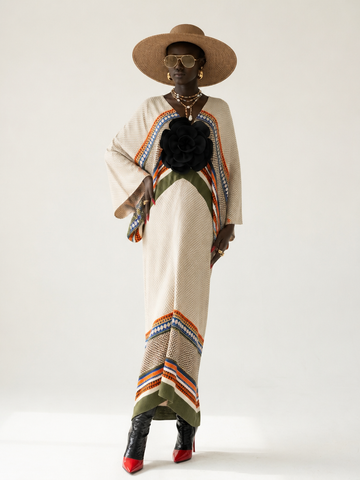 Wanderlust Pleated Boho Kaftan