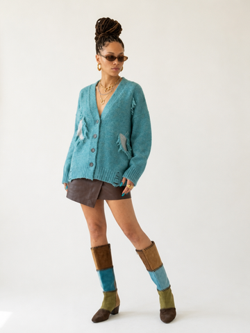 Adventurous Distressed Knit Cardigan