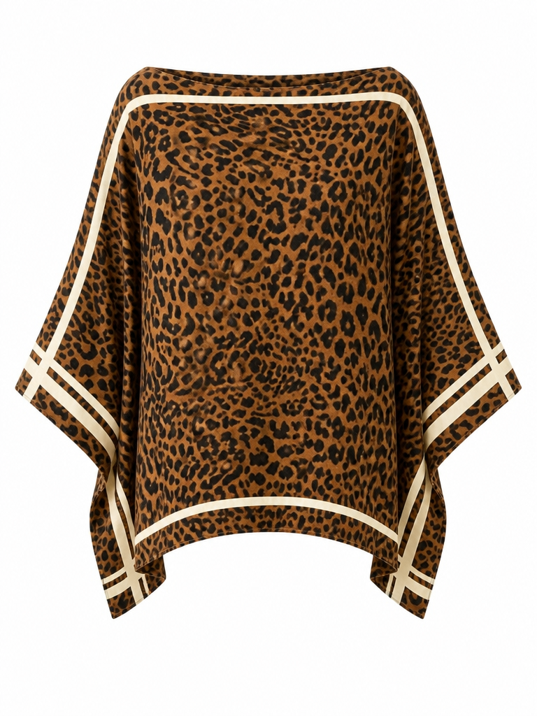Brave Animal Print Poncho