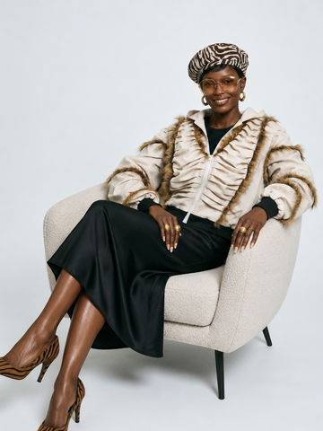 Wild Heart Pleated Faux Fur Jacket