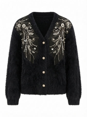 Ethereal Sequin Embroidered Cardigan