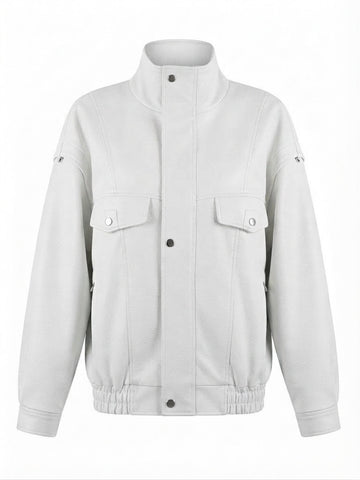Audacious Oversized Faux Leather Jacket