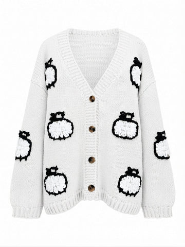 Unique Jacquard Knit Cardigan