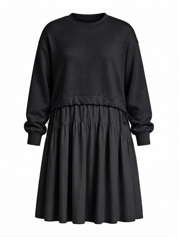 Grounded Apricot Tiered Midi Dress