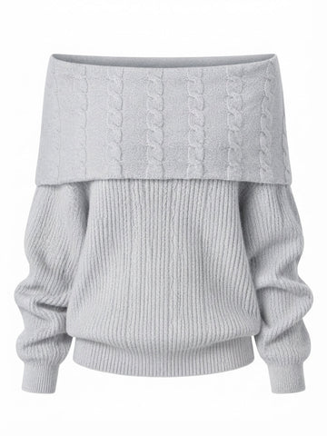 Grounded Knit Off-Shoulder Pullover