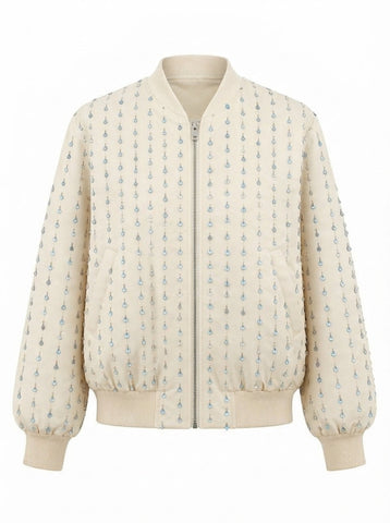 Radiant Sequin Bomber Jacket