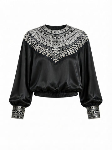 Divine Sequin Embroidered Two-Piece Set