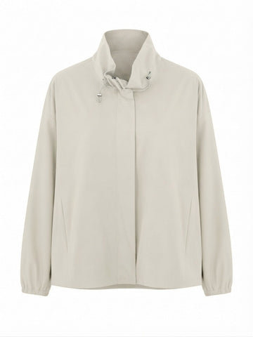 Grounded Cropped Drawstring Jacket
