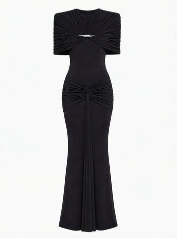 Radiant Pleated Mermaid Maxi Dress