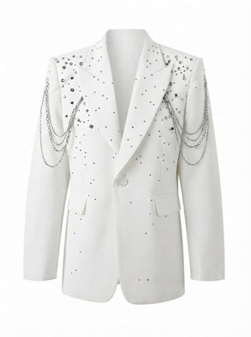 Fierce Rhinestone Chain Blazer