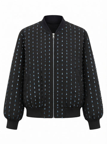 Radiant Sequin Bomber Jacket