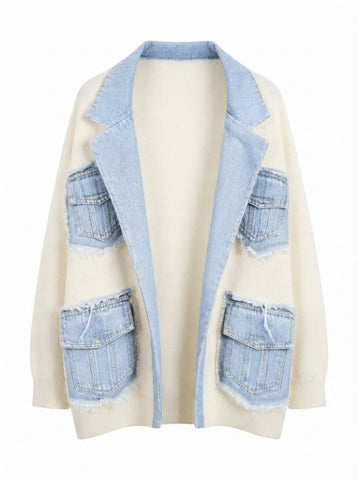 Untamed Denim Patchwork Cardigan
