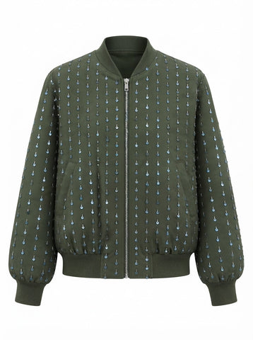 Radiant Sequin Bomber Jacket