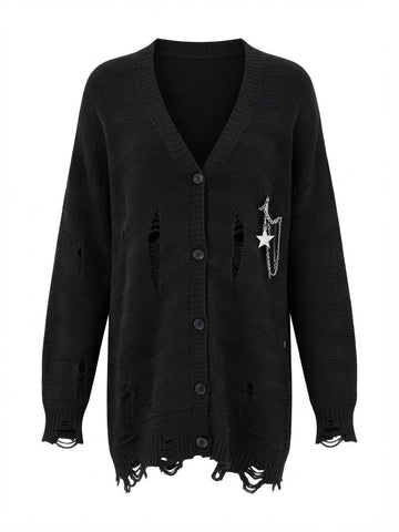 Untamed Distressed Knit Cardigan