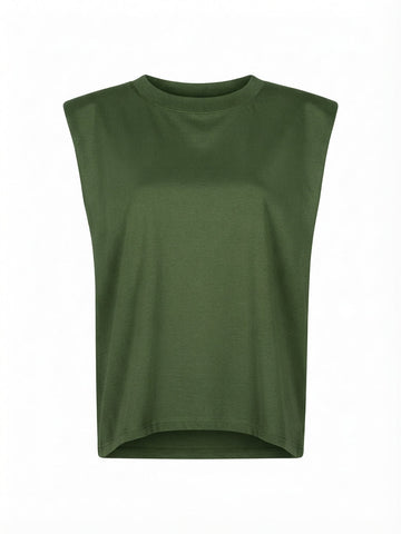 Confident Cotton Ruched Tank Top