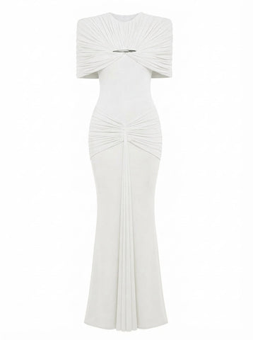 Radiant Pleated Mermaid Maxi Dress