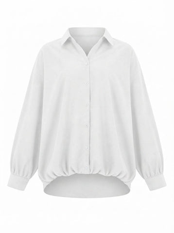 Grounded Oversized Cotton Blouse